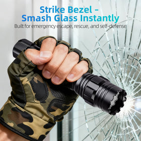 ULTRAFIRE Flashlight in patrol use for security operations.