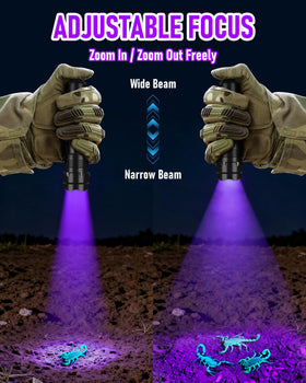 ULTRAFIRE UV Flashlight IP65 protection guards against water and dust