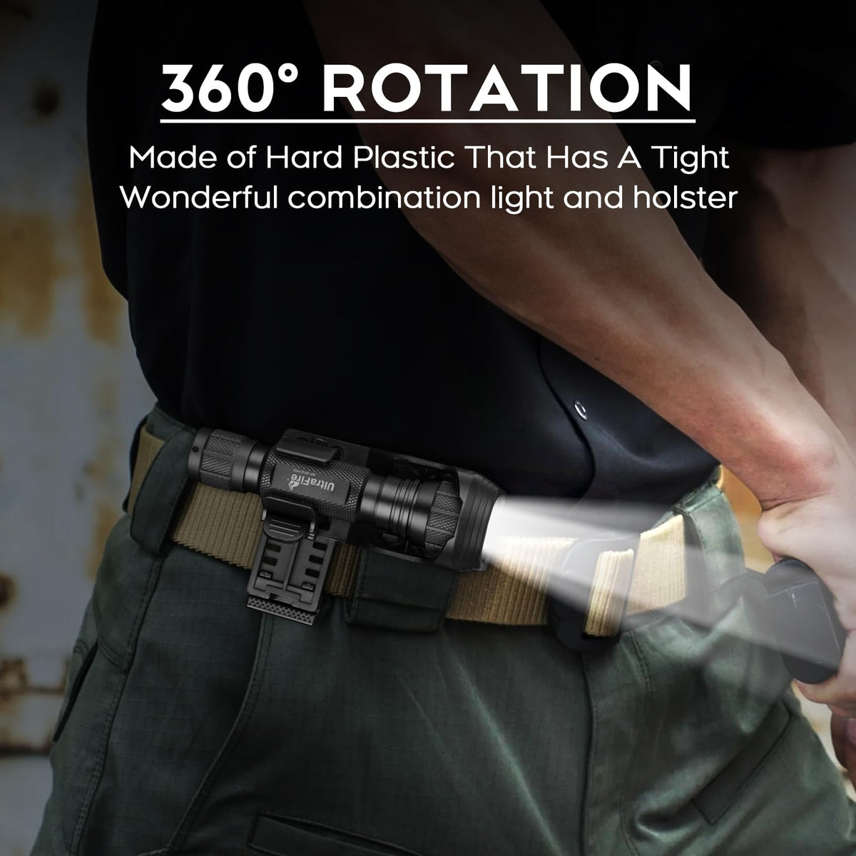 ULTRAFIRE WF-501B PRO aluminum body provides durable, non-slip grip