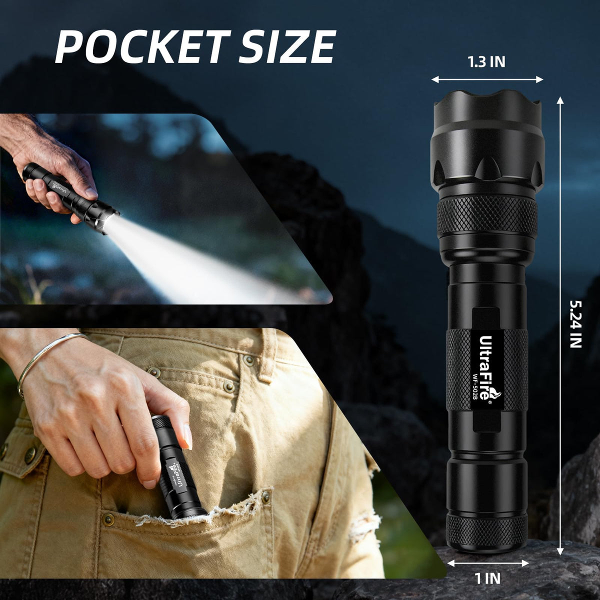 IP65 sealed design highlighted for all-weather use
