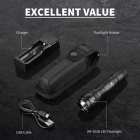 ULTRAFIRE single-mode ON/OFF operation for simple use