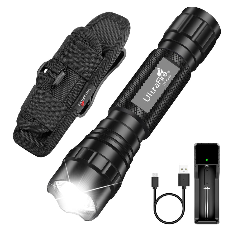 ULTRAFIRE WF-501B beam for outdoor darkness delivers clear, long-range illumination.
