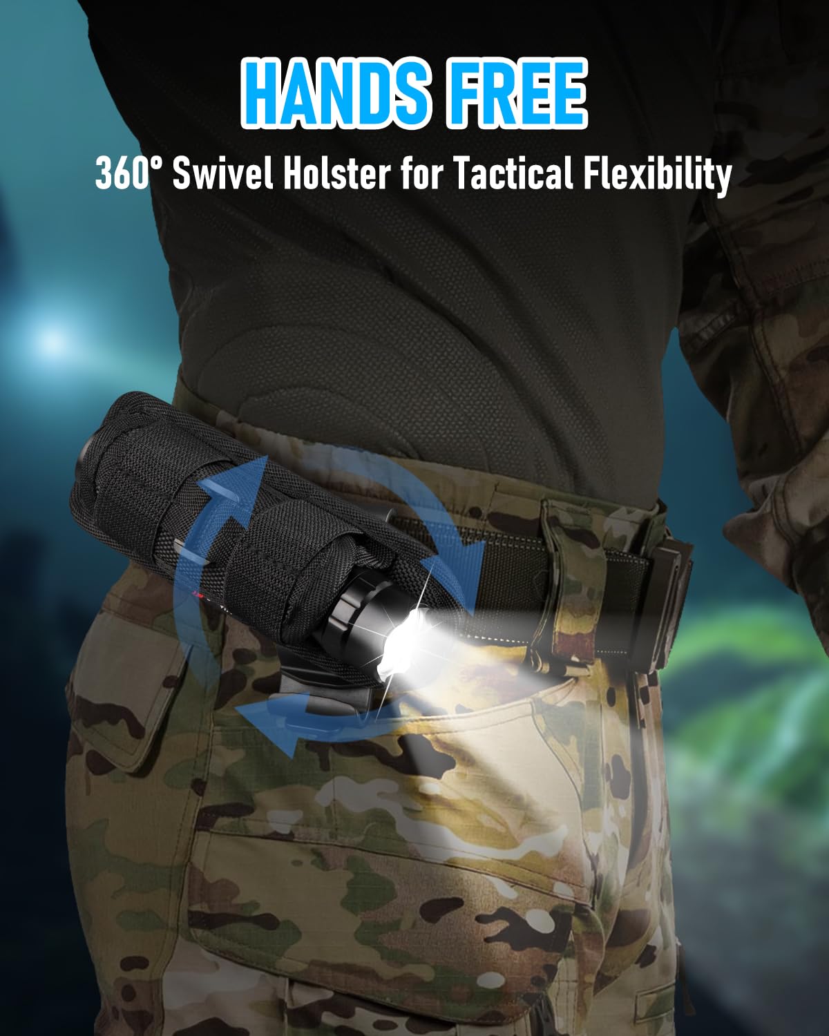 ULTRAFIRE WF-501B IPX-65 waterproof rating withstands heavy rain.