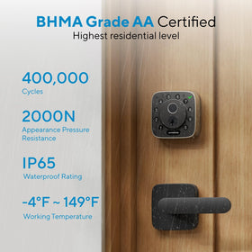ULTRALOQ Bolt BHMA-certified durability and weatherproof design