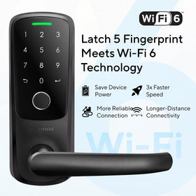 ULTRALOQ Latch 5 easy installation kit fits US doors.