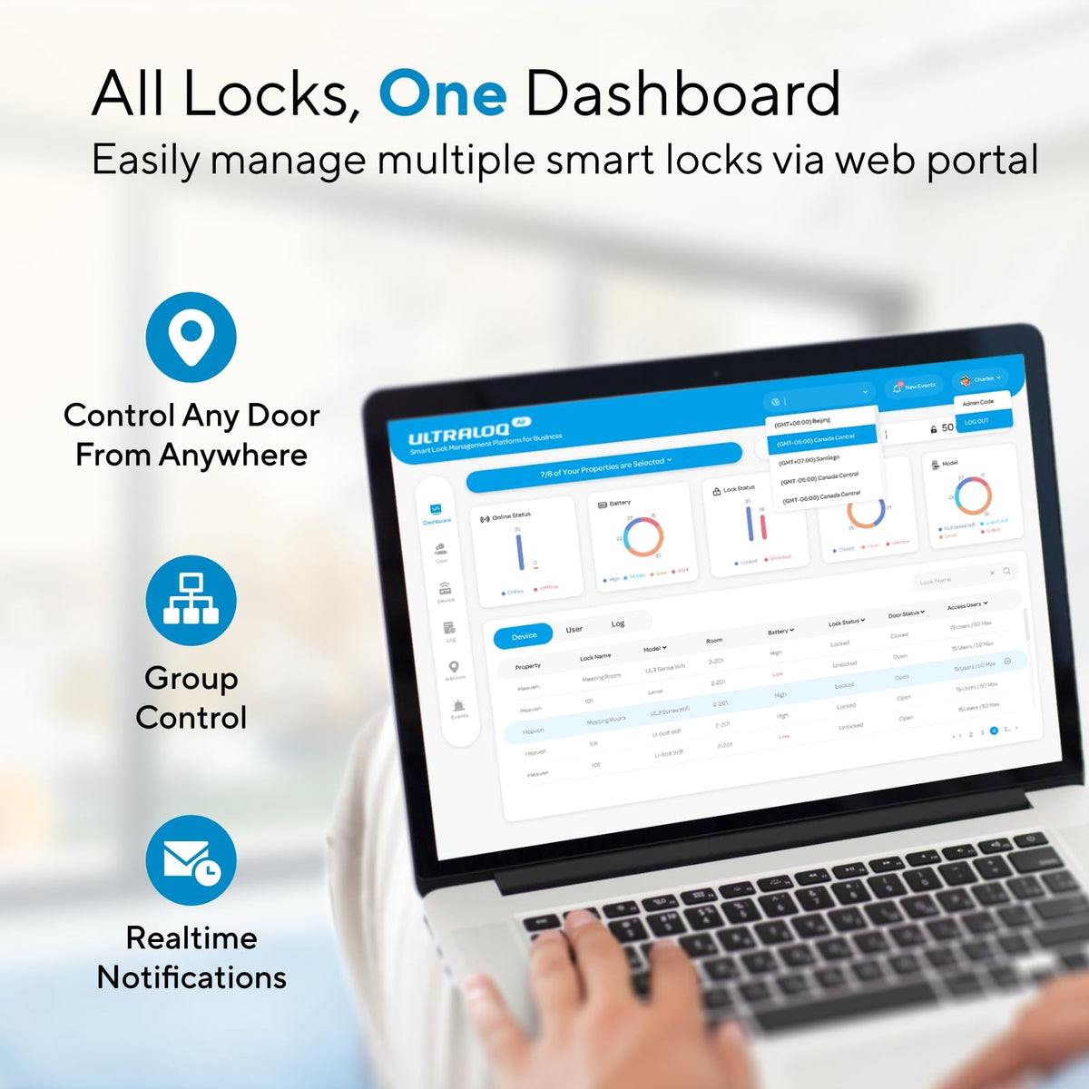 ULTRALOQ U-Bolt Pro auto lock feature for hands-free security.