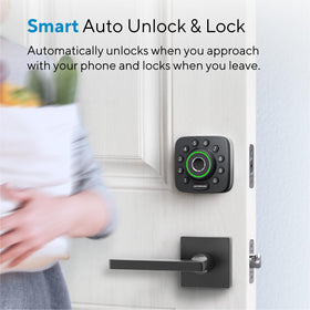 ULTRALOQ U-Bolt Pro door sensor shows real-time status.