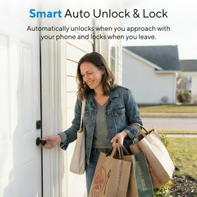 ULTRALOQ U-Bolt voice control works with Alexa and Google for hands-free access.