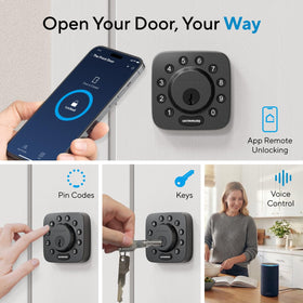ULTRALOQ U-Bolt keypad provides quick, secure access for family members and guests.
