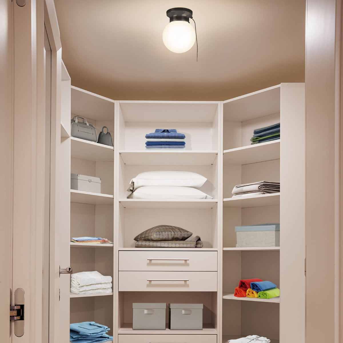 Ultralux opaque spherical lens provides even, clear light distribution.