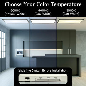 Ultralux panel 3CCT adjustable option with selectable warm to cool light.