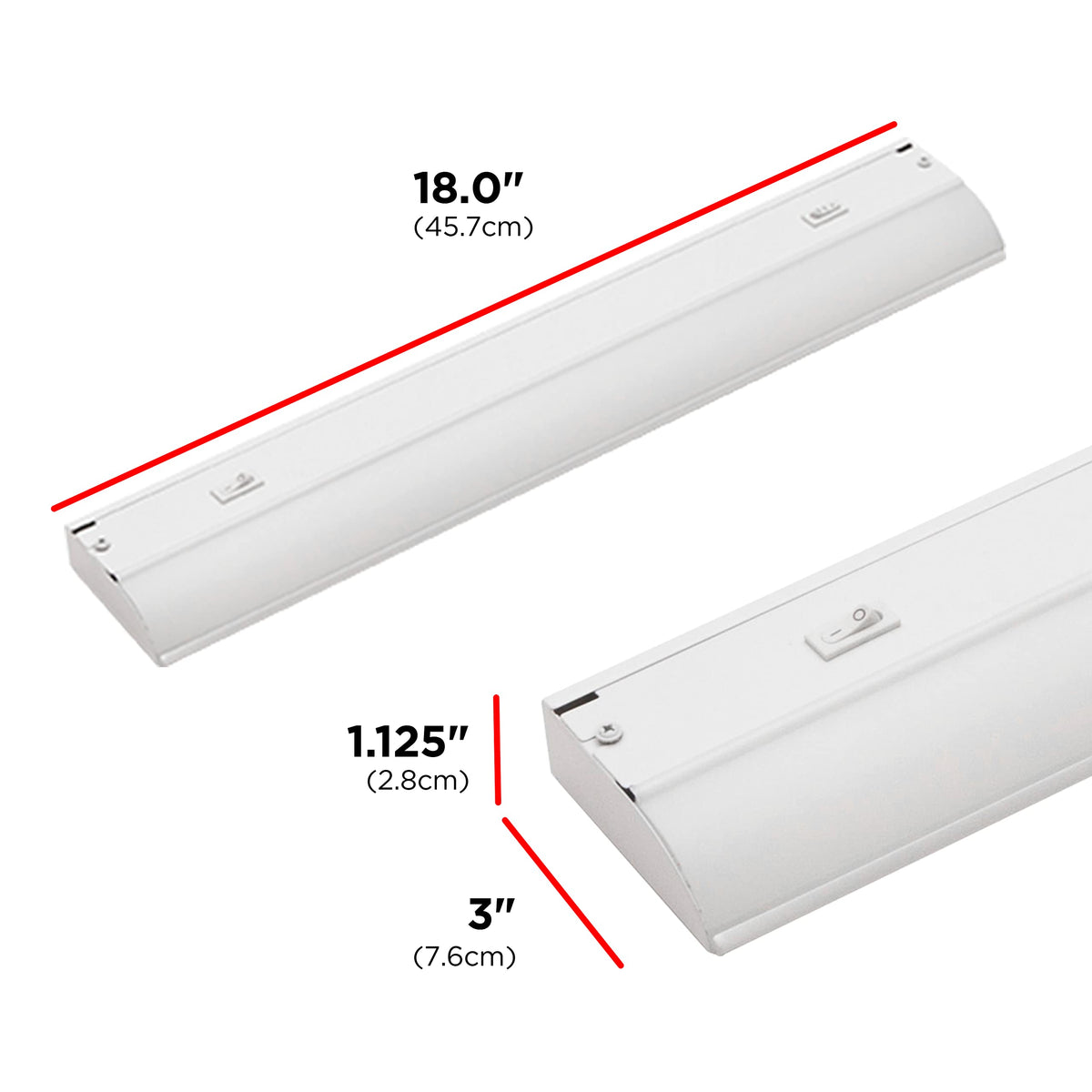 UltraPro 18in under-cabinet light 5000K daylight reveals true colors on counters