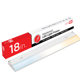UltraPro 18in under-cabinet light with a diffused beam for even kitchen illumination