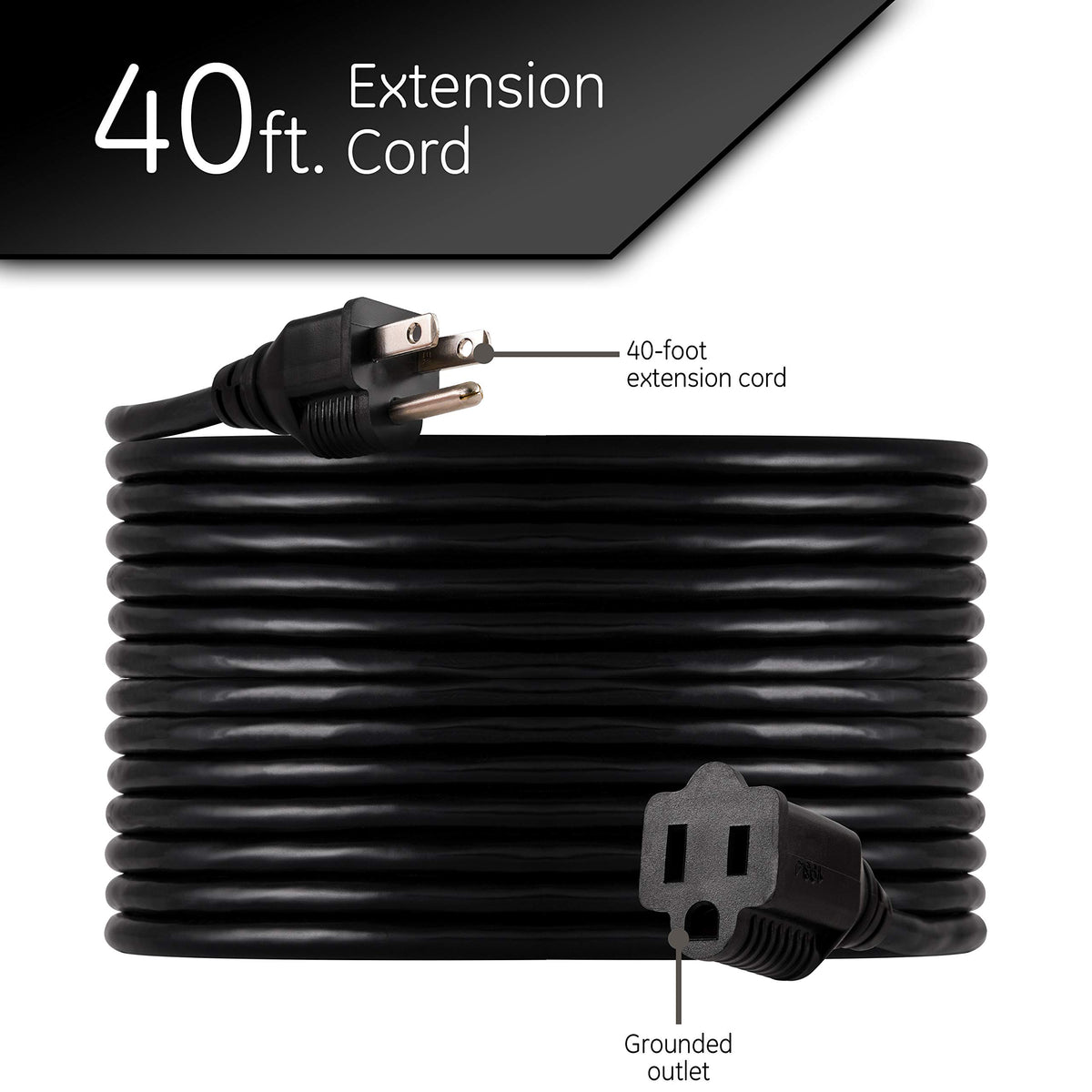UltraPro outdoor extension cord 40 ft plug connection in use for power tools