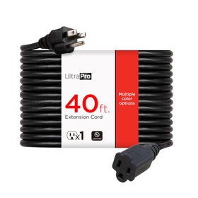 UltraPro outdoor extension cord 40 ft powers holiday lights with a reliable three-prong plug