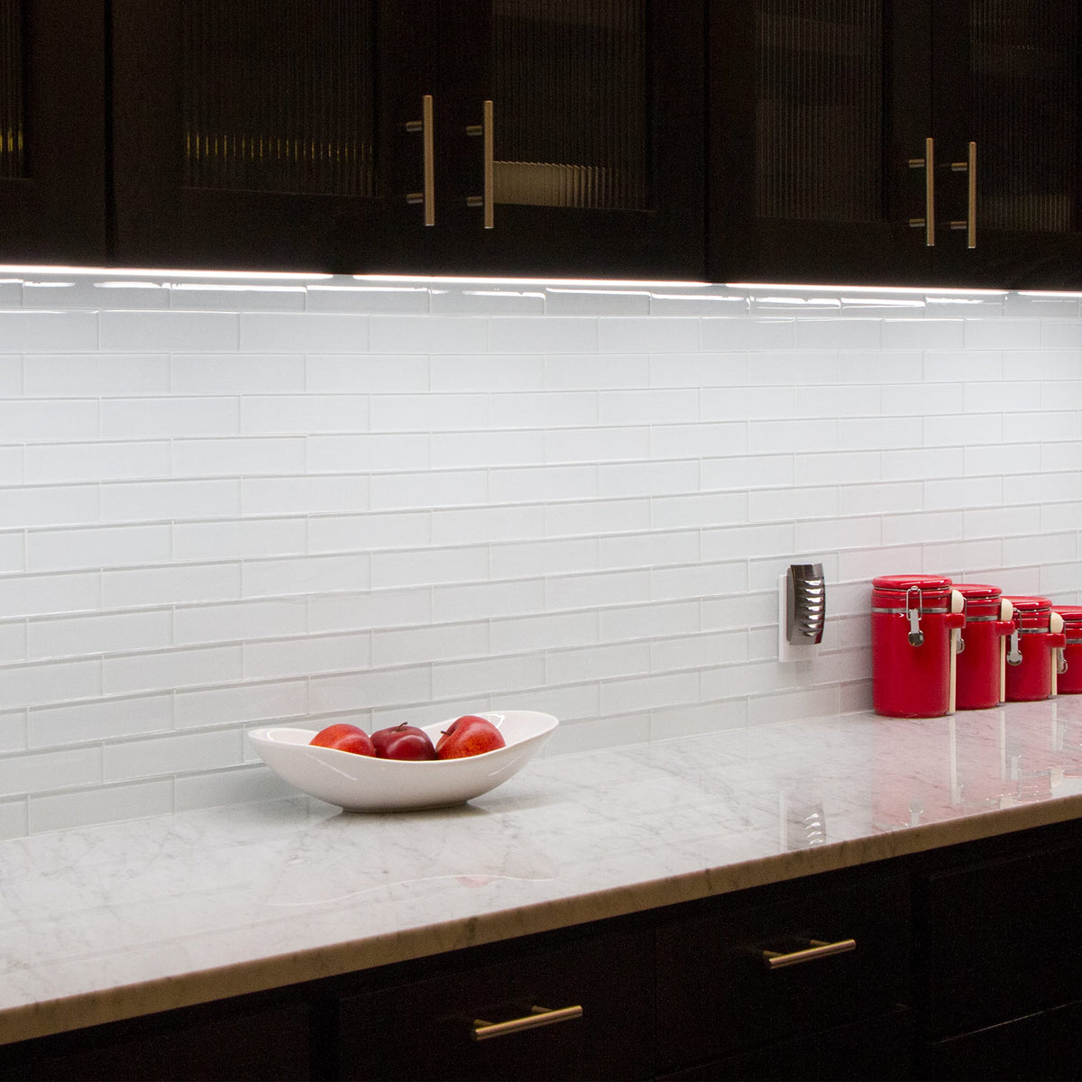 UltraPro under-cabinet light mounted underside for clean look