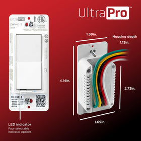 UltraPro hub-ready integration supports wide-range network for smart homes.