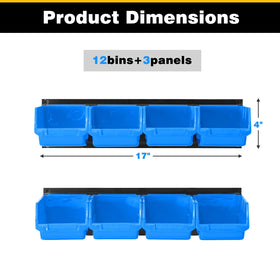Ultrawall blue bin inside view shows removable, adjustable compartments for precise sorting.