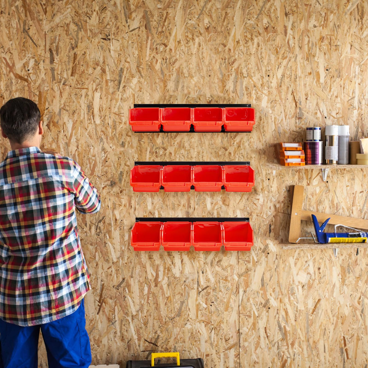 Ultrawall durable steel rails supporting long-lasting garage organization