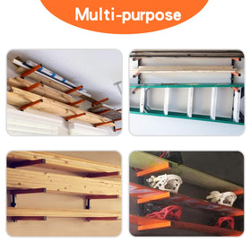 Ultrawall garage workspace organization keeps tools and long materials within reach.