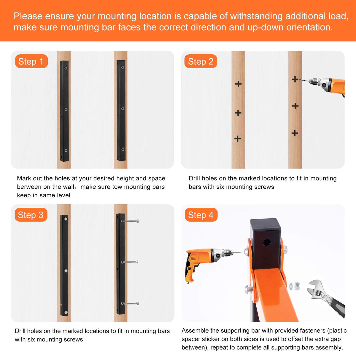 Ultrawall includes mounting hardware for easy customization and installation