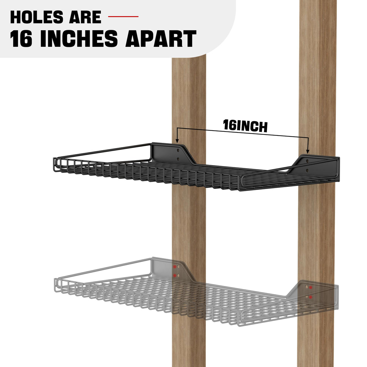 Ultrawall Safe Edge design shelves keeping items secure during use.