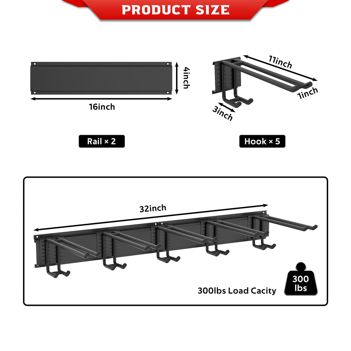 Ultrawall Ski Rack installation uses pre-drilled 16-inch spacing for secure mounting