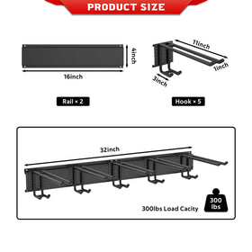 Ultrawall Ski Rack installation uses pre-drilled 16-inch spacing for secure mounting
