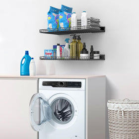Ultrawall tool storage shelves organizing power tools and accessories.