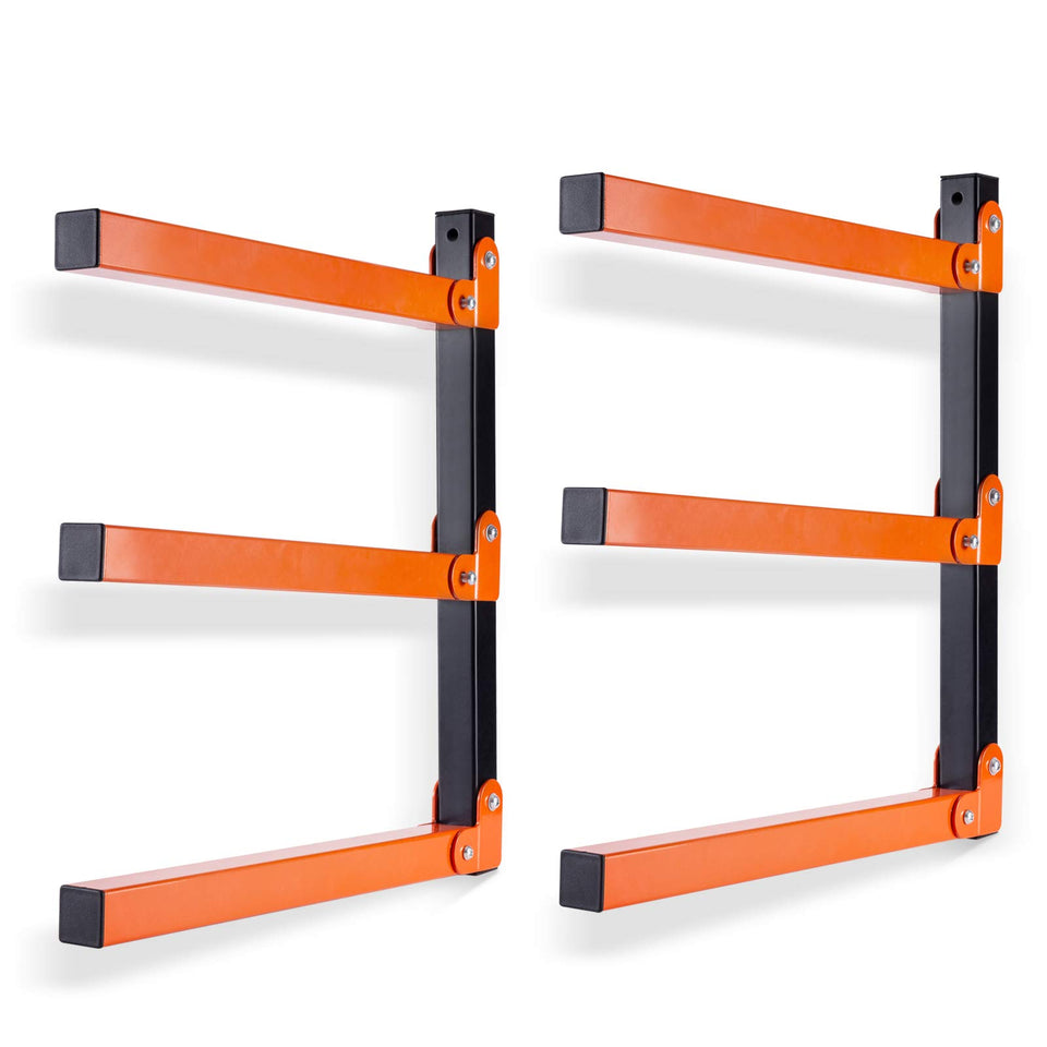Ultrawall wall mount wood organizer 3-level overview showing space-saving design