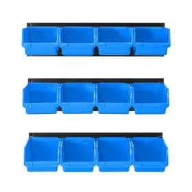 Ultrawall workspace organization blue setup helps declutter busy workshops.