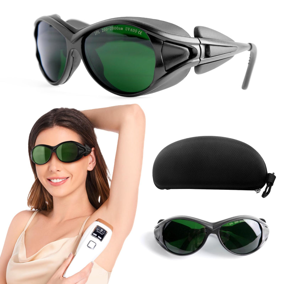 ULTREMA laser safety glasses front view for broad-spectrum protection during laser treatments