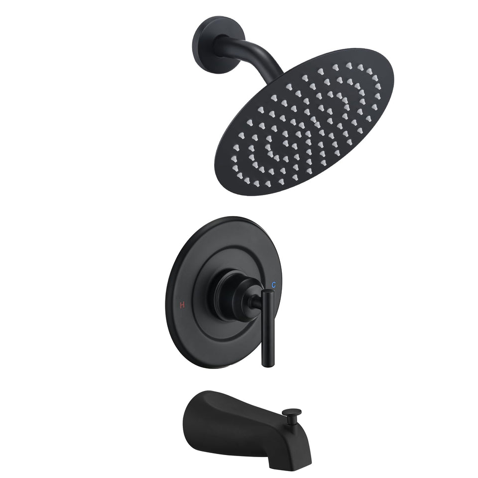 Ultrimkit 8in shower head provides strong water flow for a refreshing shower.