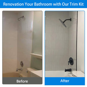 Ultrimkit matte black finish adds contemporary style to your shower.