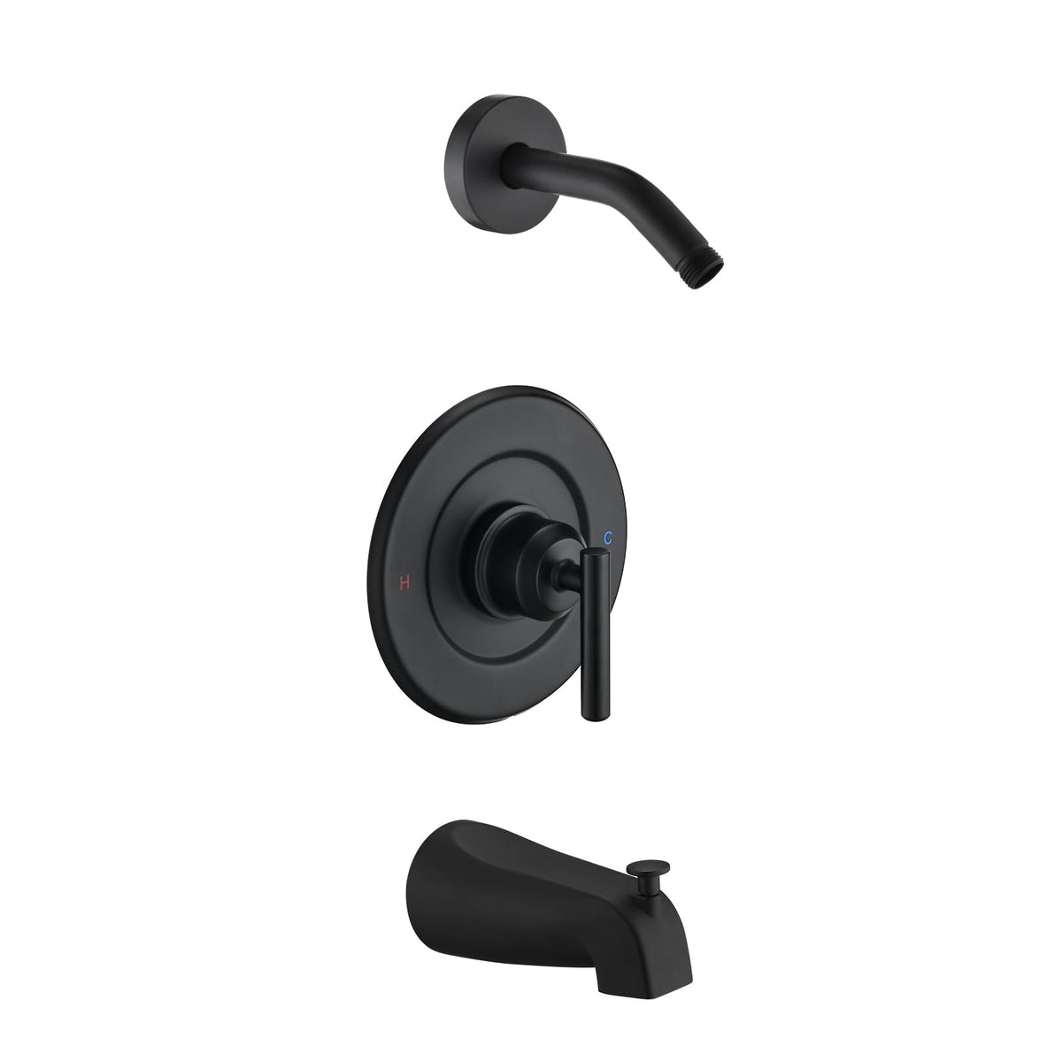 Ultrimkit Moen trim kit front view in matte black for a modern update