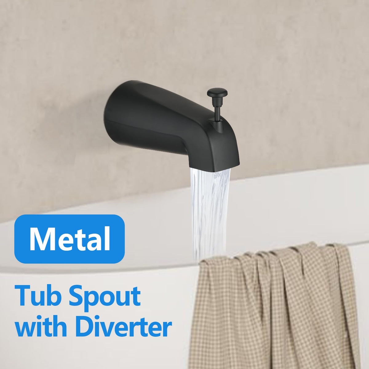 Matte black Ultrimkit finish closeup for Moen shower trim