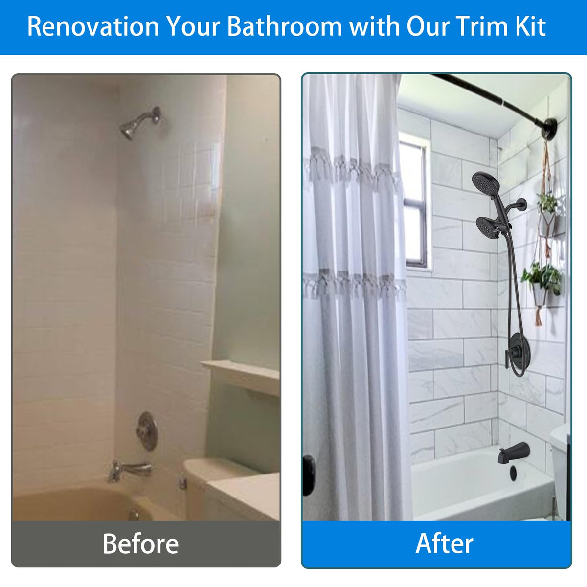 Shower arm with flange included in Ultrimkit Moen trim package