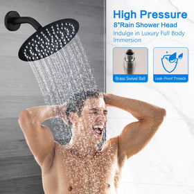 Ultrimkit shower trim kit completes Moen-style remodel with a modern matte black finish.