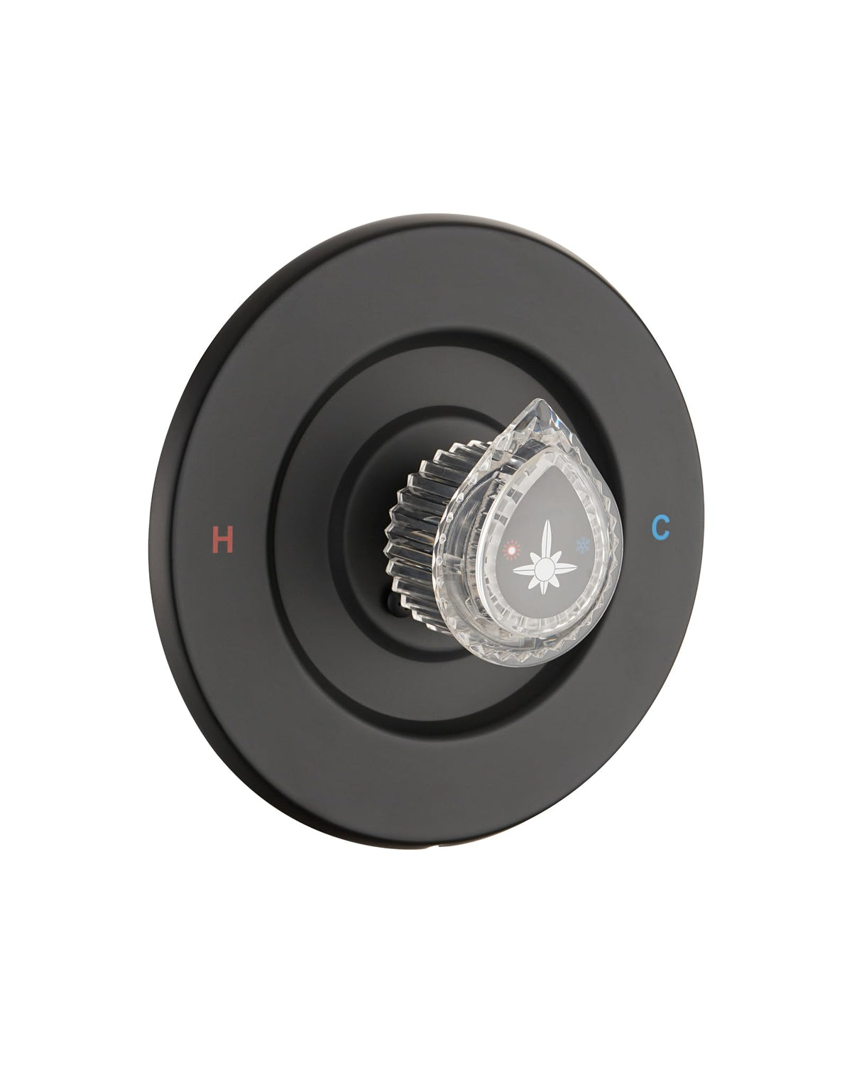 Ultrimkit shower trim matte black close-up shows sleek modern finish