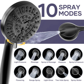 UltrTxenova stainless steel handheld and head resist rust for daily use.