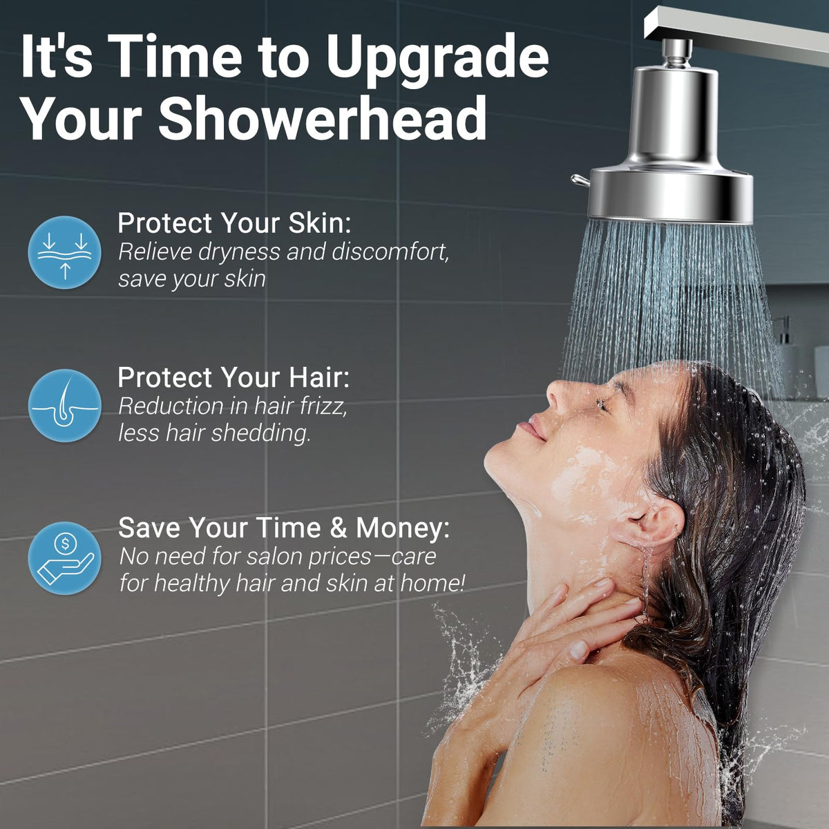 UltrTxenova brass swivel angle adjustment enables a personalized shower experience