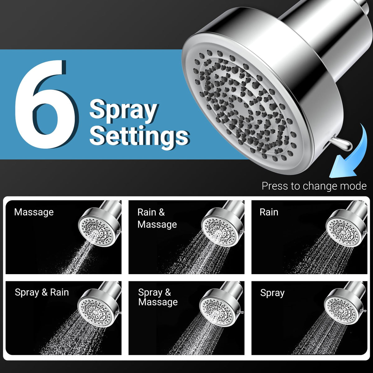 UltrTxenova tool free installation fits standard shower arms