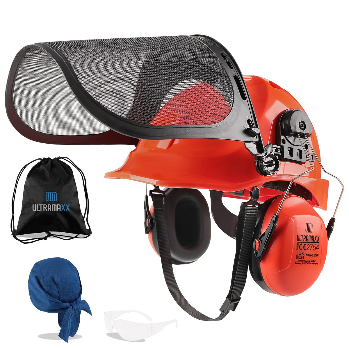 UM ULTRAMAXX 6-in-1 helmet hard hat protects your head on site.