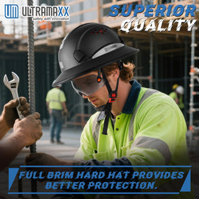 UM Ultramaxx safety helmet with ventilation keeps you cooler during long shifts.