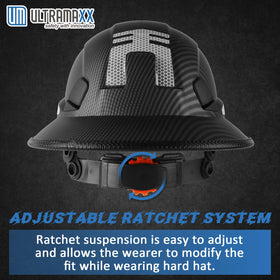 UM Ultramaxx hard hat features quick-adjust suspension for a secure fit all day.