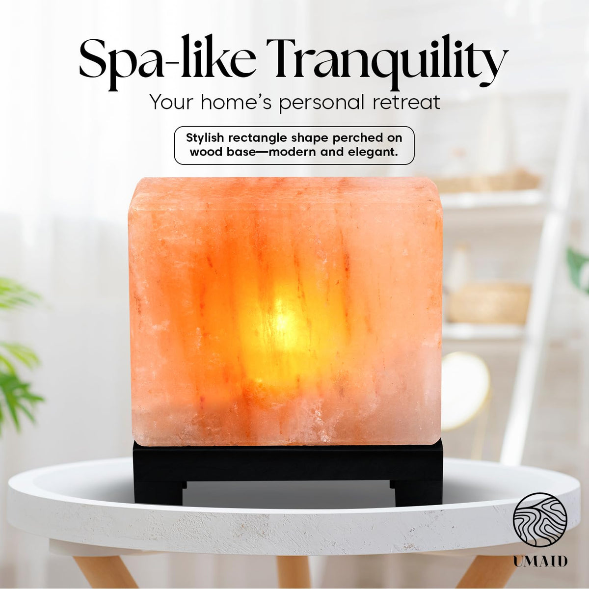 UMAID rectangle salt lamp makes a thoughtful zen gift.