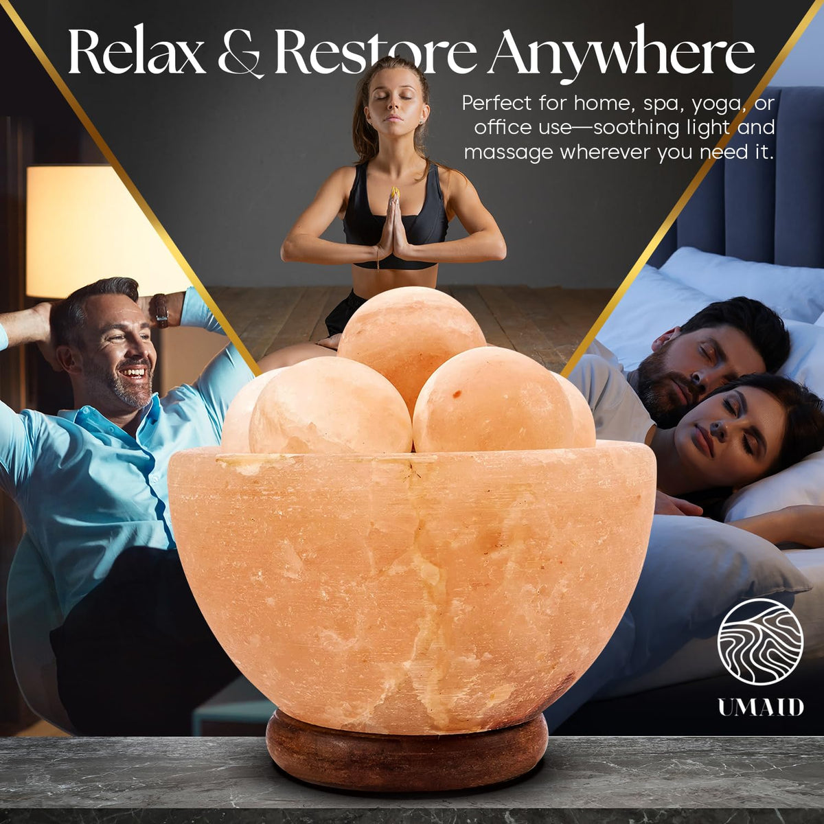 Great for meditation or yoga spaces seeking serene lighting.