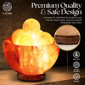 Natural pink Himalayan salt adds unique color variation to decor.