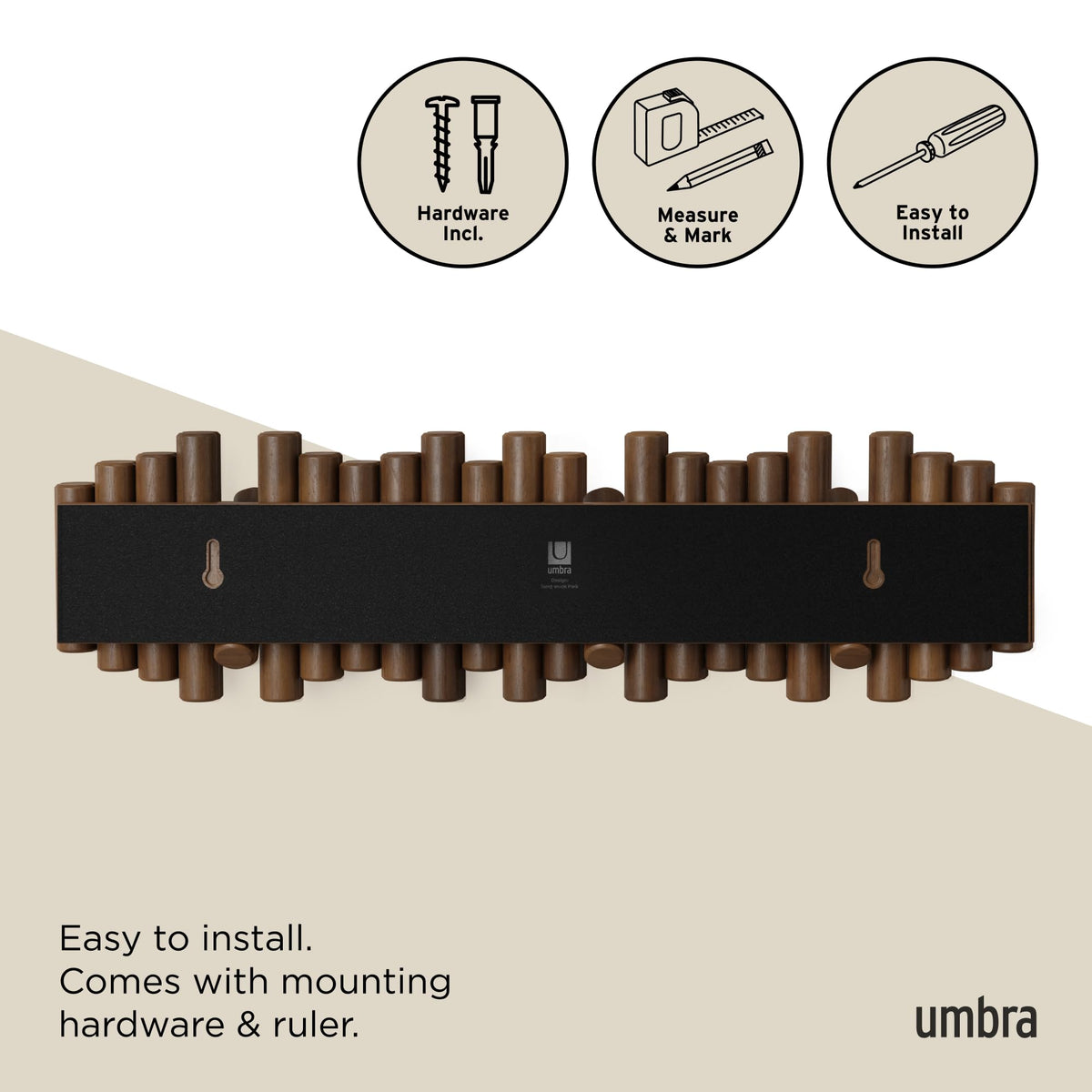 Umbra Picket modern wall decor that doubles as functional storage solution.
