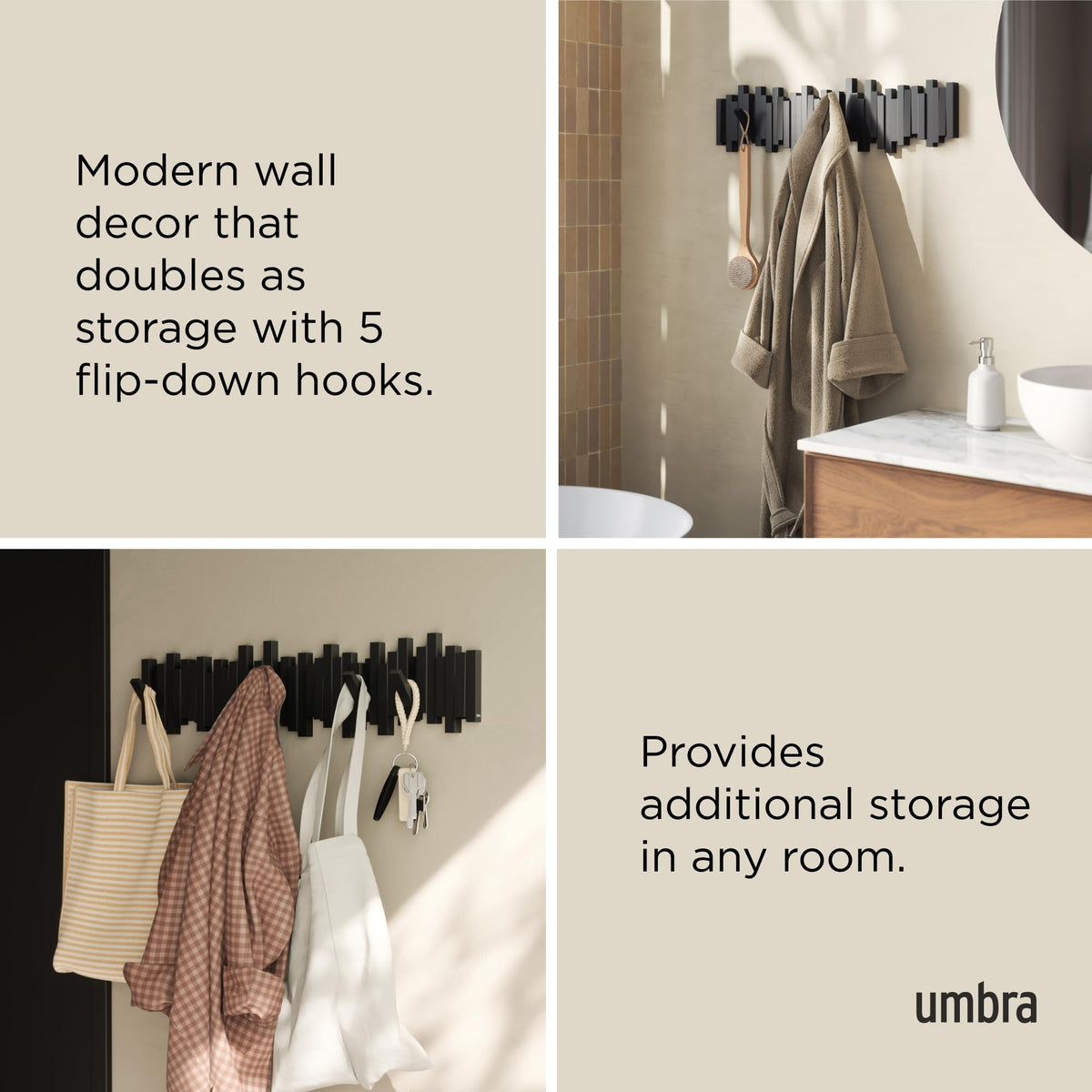 Umbra Sticks black finish combines artful design with everyday function
